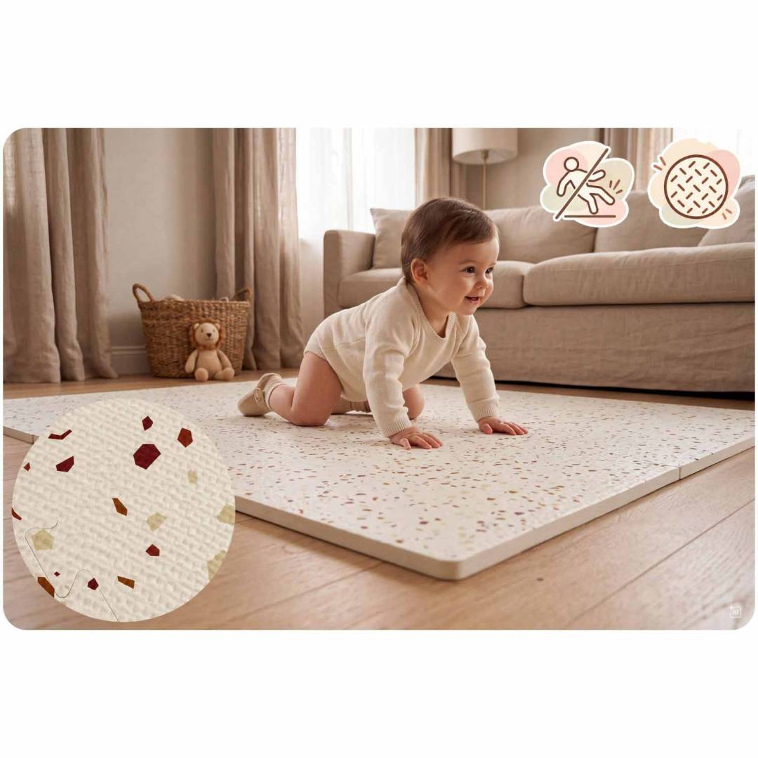 Svijetlosmeđa pjenasta podloga puzzle Ricokids 175 × 118 cm bež_3