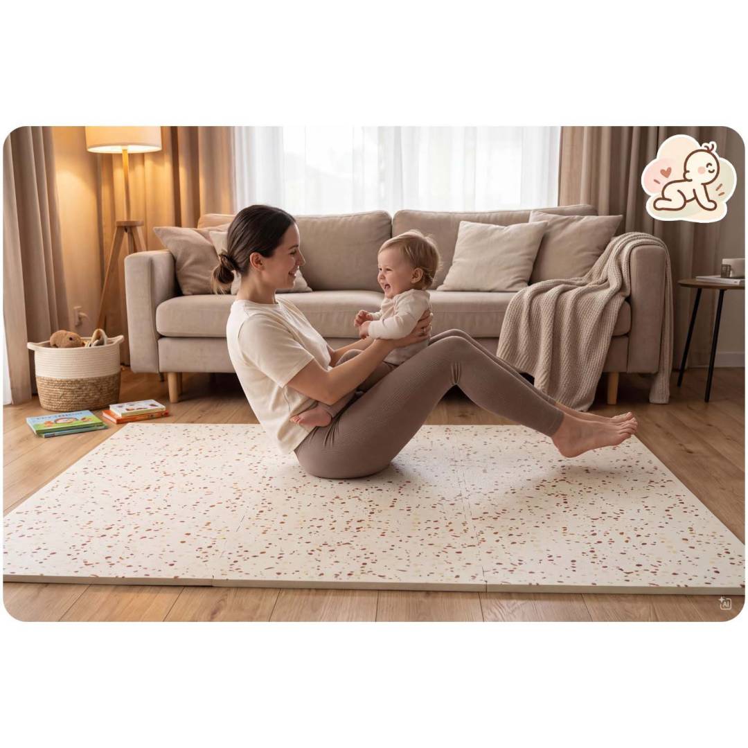 Svijetlosmeđa pjenasta podloga puzzle Ricokids 175 × 118 cm bež_5