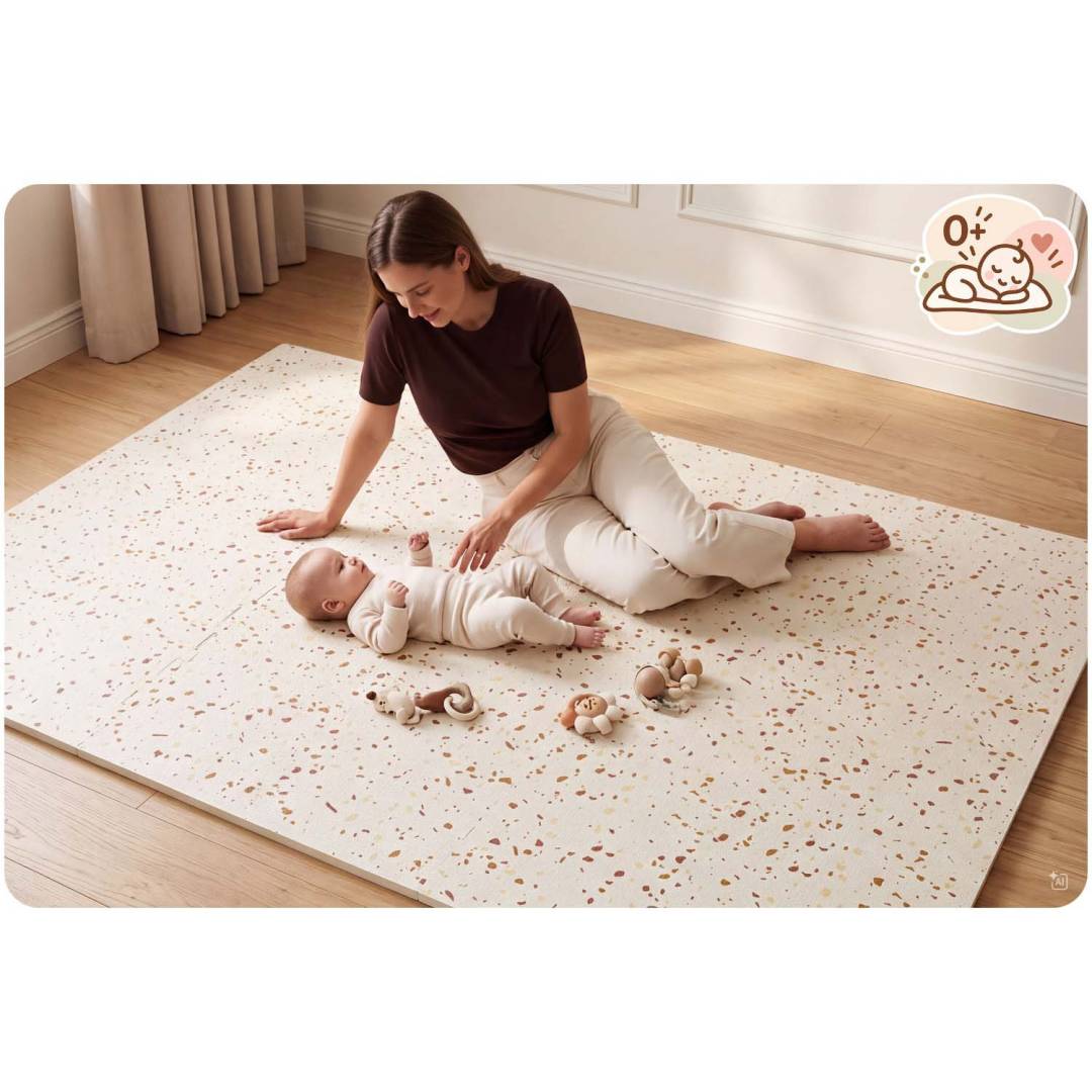 Svijetlosmeđa pjenasta podloga puzzle Ricokids 175 × 118 cm bež_6