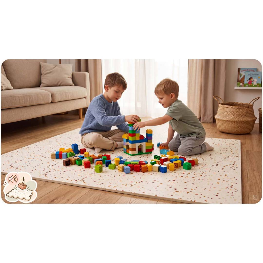 Svijetlosmeđa pjenasta podloga puzzle Ricokids 175 × 118 cm bež_9