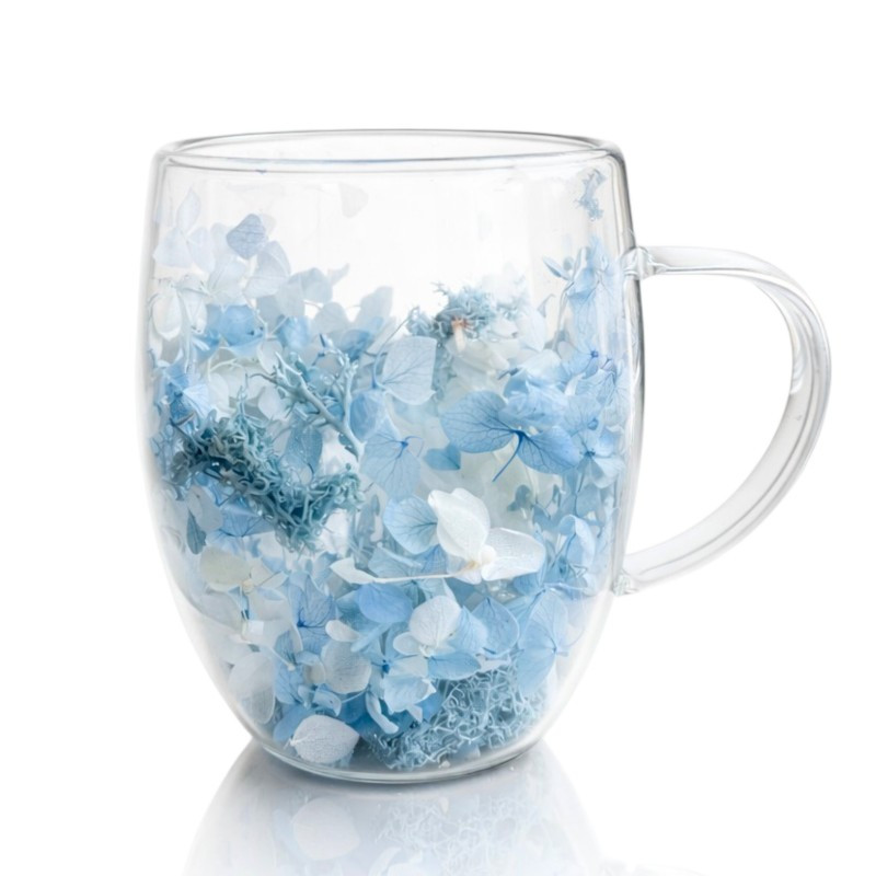 Termo čaša s cvijećem, 11,5 cm, 300 ml, plava_3