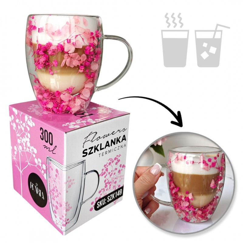 Termo čaša s cvijećem, 300 ml, SZK149_1