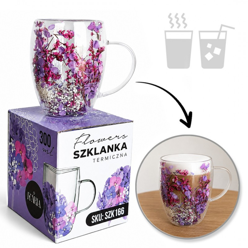 Termo čaša s cvijećem, 300 ml, SZK166_1