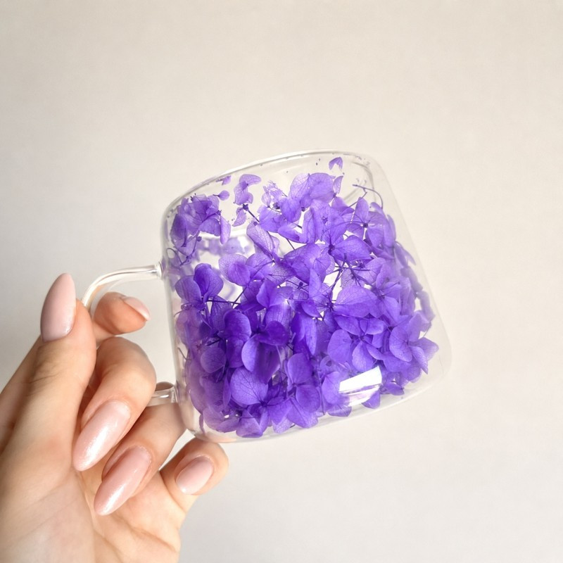 Termo čaša s cvijećem, 9,5 cm, 180 ml, plava, SZK217_3