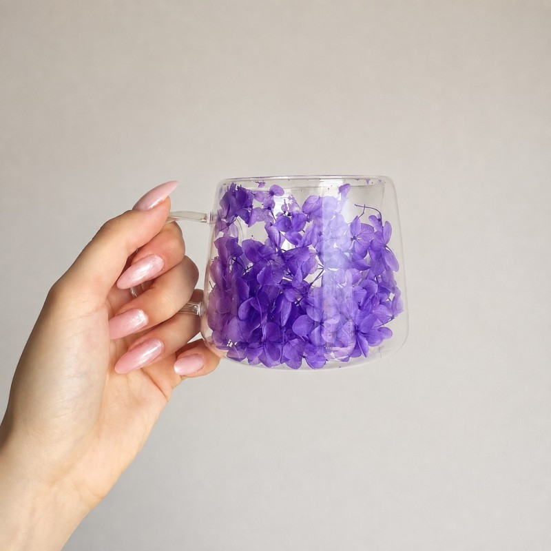 Termo čaša s cvijećem, 9,5 cm, 180 ml, plava, SZK217_4