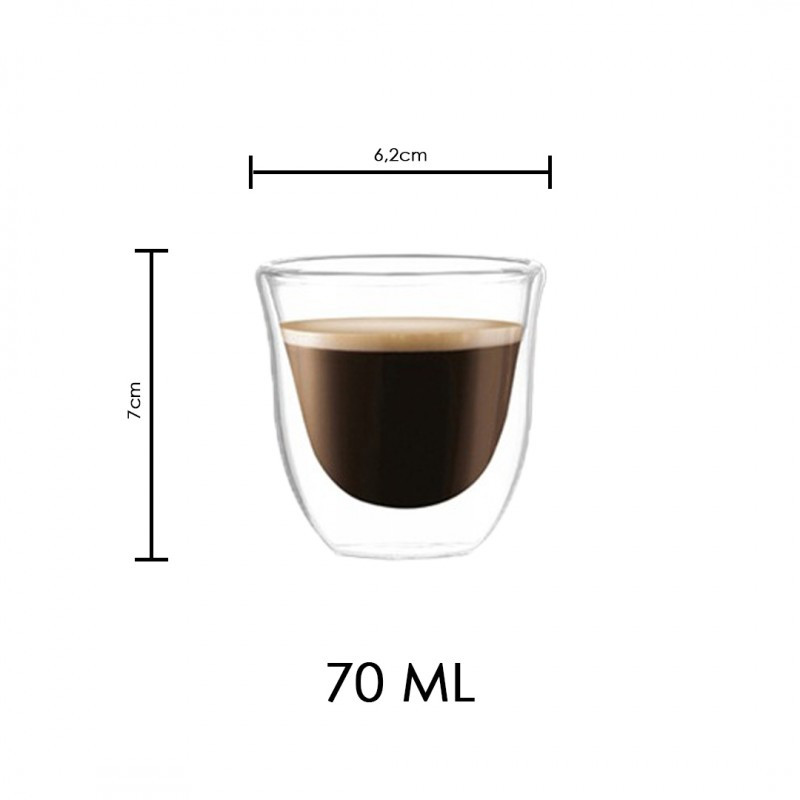 Termo čaša s dvostrukom stijenkom – set od 6 kom, 7 cm, 70 ml_2