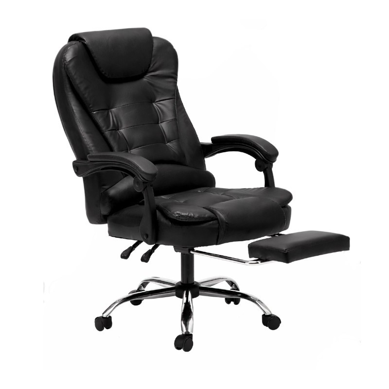 Uredska stolica – Boss, s naslonom za noge, 68×58×34 cm, crna_2