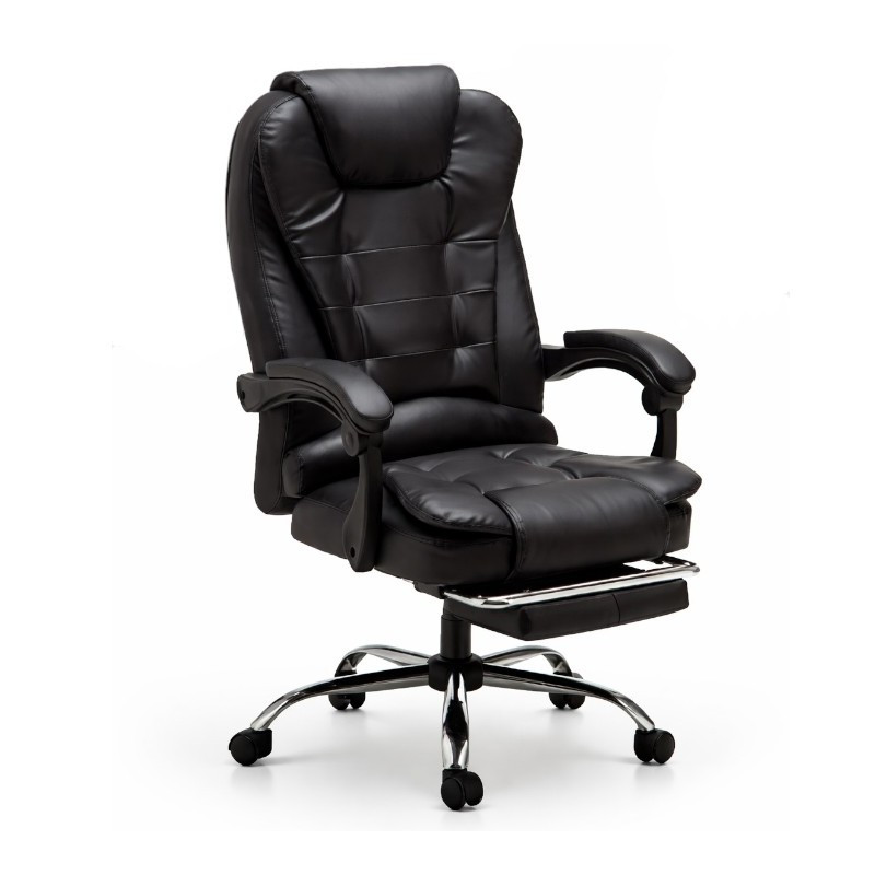 Uredska stolica – Boss, s naslonom za noge, 68×58×34 cm, crna_3
