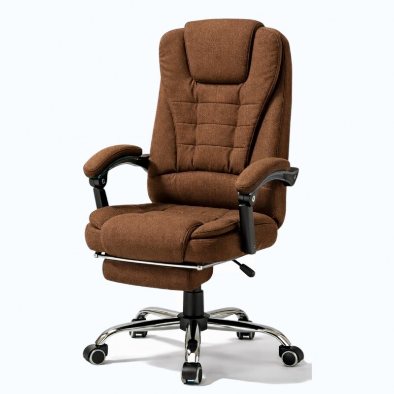 Uredska stolica – Boss, s naslonom za noge, 68×58×34 cm, smeđa_2