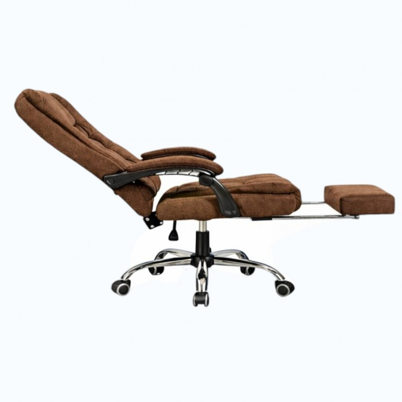 Uredska stolica – Boss, s naslonom za noge, 68×58×34 cm, smeđa_4