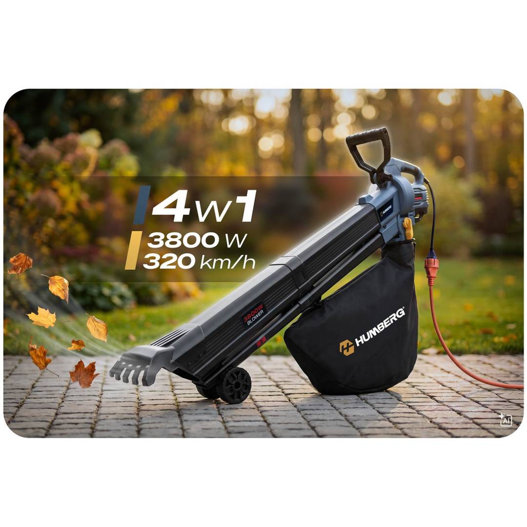Vrtni puhač i usisavač lišća Humberg HM-618 3800 W bež_2