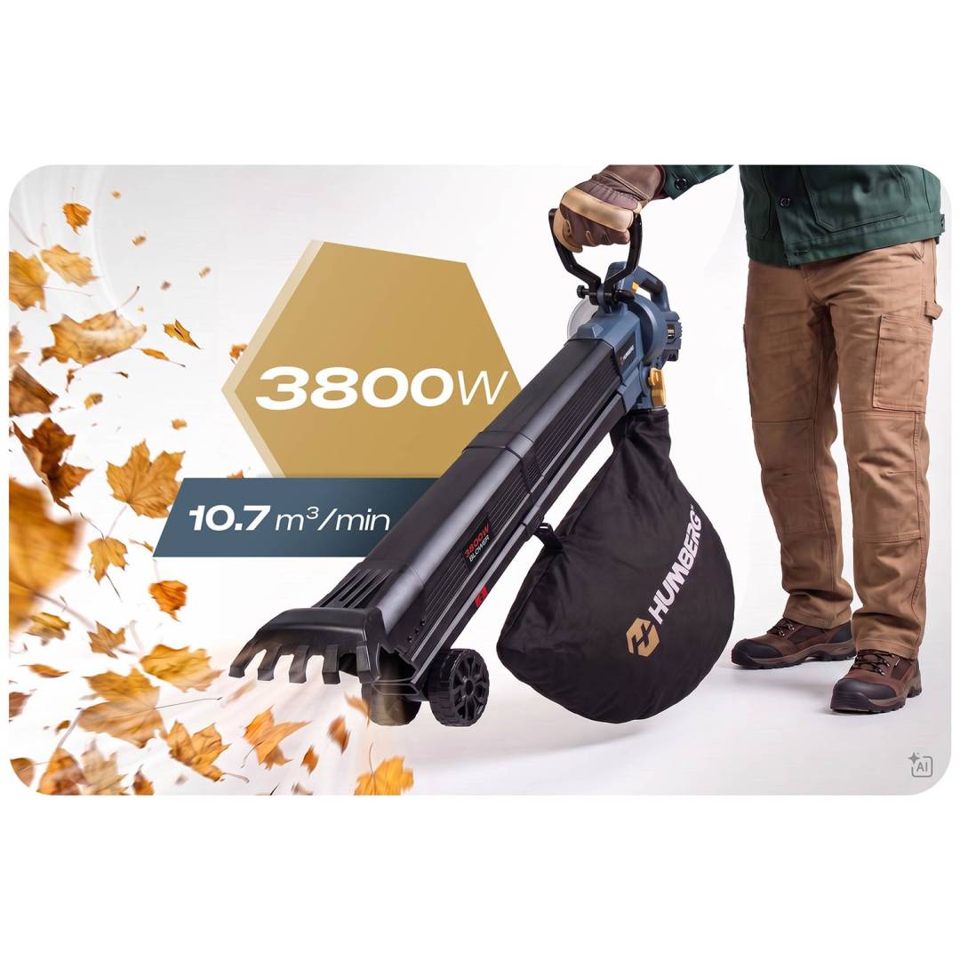 Vrtni puhač i usisavač lišća Humberg HM-618 3800 W bež_4