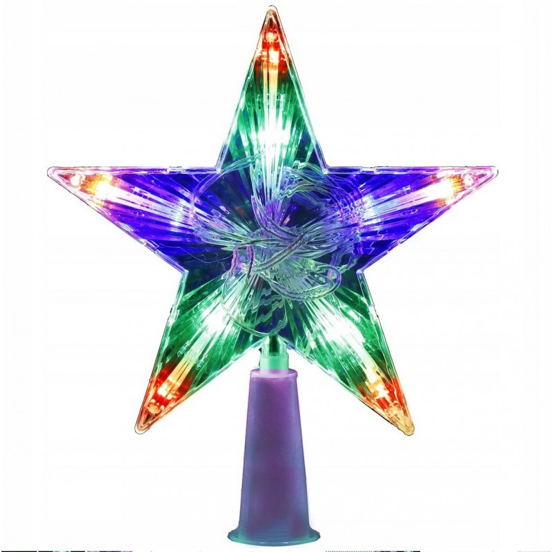 Zvijezda za vrh bora – LED, 15×18 cm, šarena_1