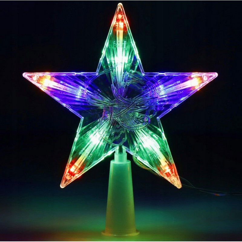 Zvijezda za vrh bora – LED, 15×18 cm, šarena_2