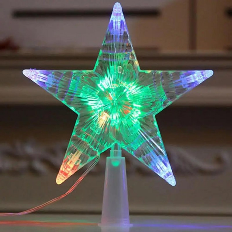 Zvijezda za vrh bora – LED, 15×18 cm, šarena_3